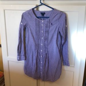 Girls Ralph Lauren Gingham Shirt Dress Size 12